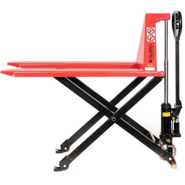Global Industrial Manual High Lift Skid Jack Truck, 27 x 45, 2200 Lb. Capacity 585551 - main